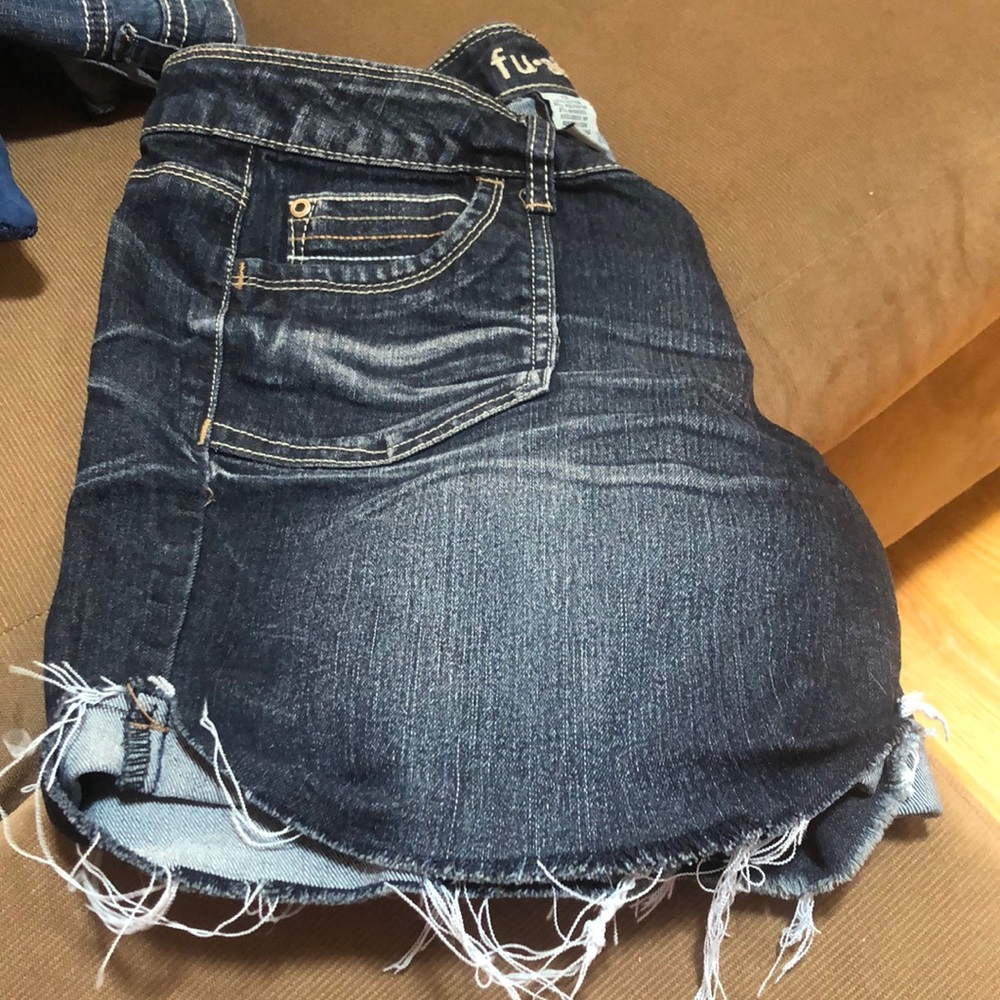 Dark blue jean shorts